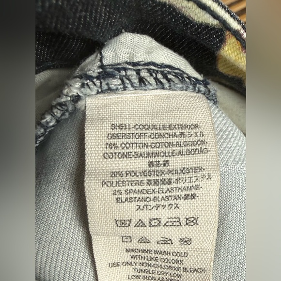 Free People Bali Miami Floral Flare Jeans Size 31 Black Boho Bell Bottom - Picture 9 of 9